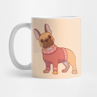 Frenchie in a red sweater Mug